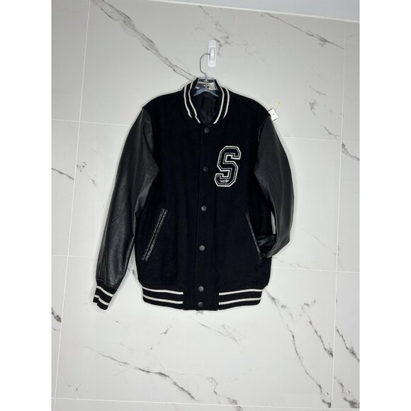 VTG Varsity Jacket Mens Letterman Wool Blend Football Bomber College Warm EUC - Picture 6 of 10